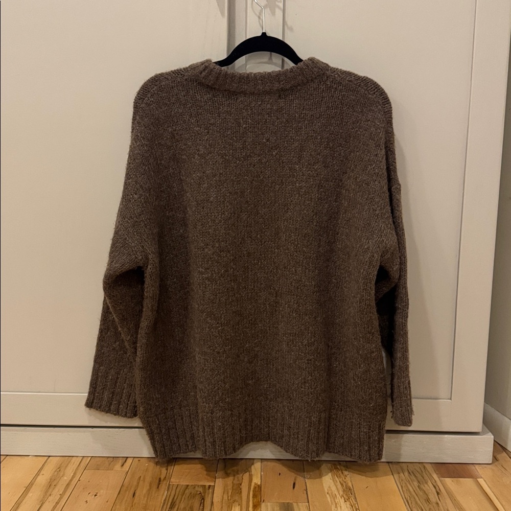 Jenni Kayne Alpaca Cocoon Crewneck Cocoa Brown XS - Picture 5 of 6